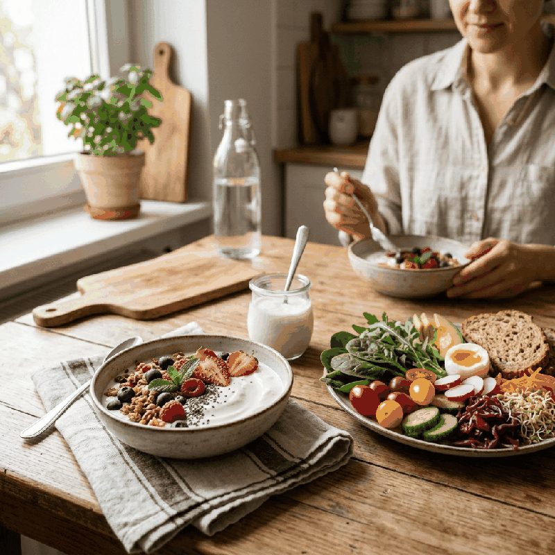 Gut microbiome and mental health connection illustration
